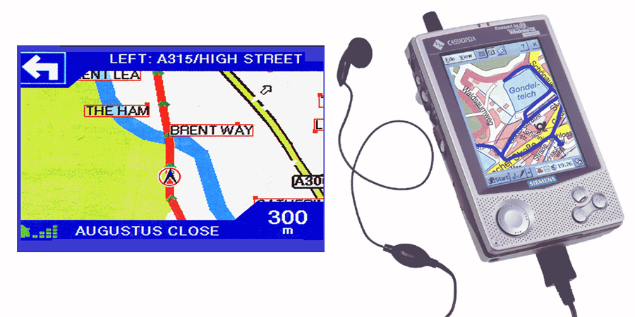 Abbildung eines GPS Gerätes zur Projektvisualisierung