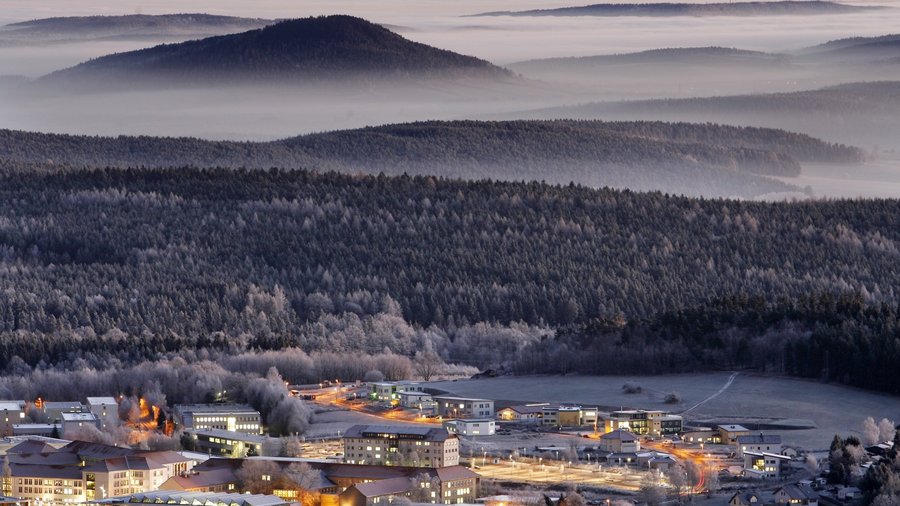 Blick auf das winterliche Ilmenau