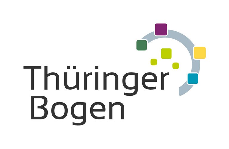 Logo Thüringer Bogen Schriftzug mit Halbkreis 